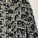 Pilcro  Anthropologie Women's Size Small Embroidered Button Up Blouse Black White Photo 3