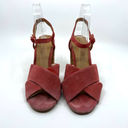 Soludos  Olivia Heels Suede Red Sandals 8 US Photo 1