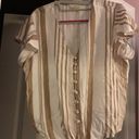 Sim & Sam  Creme and tan striped blouse Photo 0