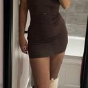 Windsor Set Brown knit Bodycon Dress Photo 2