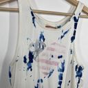 Vintage Havana  Ivory White Blue Tie Dye Crochet Flag Tank Top Women's Size Small Photo 4