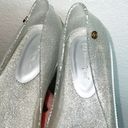 Nature Breeze  Jelly Peep Toe Platform Silver Sparkly Sandals Photo 2