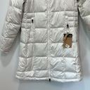 The North Face  Womens Acropolis Parka Small White Down Puffer Gardenia Outdoor Hood Photo 5