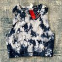 Champion  Blue White Tie Dye Sweatshirt Crop Top Large Photo 0