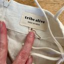 Tribe Alive  - Organic Linen Slip Dress in White Photo 3