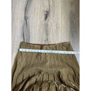 Free People VTG  Midi Skirt Sz 8 Silk Blend Boho Mustard Yellow Brown Pleated EUC Photo 1