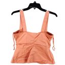 ALC Frank A.L.C. Lilah Pearl Snap Tank Top Women's 2 Apricot Brandy Ruched Wide Strap Photo 3