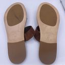 Garnet Hill suede leather double strap brown slide sandals women Size 9 1/2 Photo 5