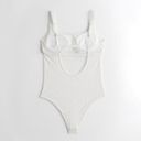 Gilly Hicks White Lace Strappy Back Cheeky Bodysuit - Medium Photo 3