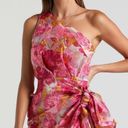 Hello Molly mini pink floral wrap with tie dress Photo 0