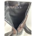 Ralph Lauren  Marlena II Leather Riding Boots Womens 9.5B Black Brown Zip Buckle Photo 12