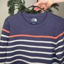 The North Face  | women wool crew neck sweater striped elbow patches Photo 1