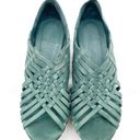 Chocolat Blu  Antigua Web Huarache Wedge Platform Sandal in Jade Leather Size 8 Photo 1