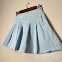 American Eagle  Women's Pleated Mini Skirt Baby Blue size 0 Summer Tennis Photo 1