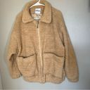 I am gia I.AM.GIA Pixie neutral oversized full zip teddy jacket women’s size XS Photo 3