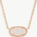 Kendra Scott NWT  Elisa Rose Gold Pendant Necklace in Iridescent Drusy $70 MSRP Photo 5