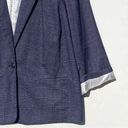 Kensie  Women’s Blue plaid cuff blazer size 14 Photo 1