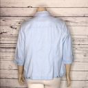 Denim & Co . Size 1X Blue Cobra Snakeskin Print Button Front Jean Jacket Photo 3