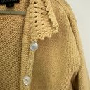 Knit Crochet Jacket Tan Size L Photo 2