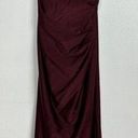 La Femme  Ruched Jersey Gown in Dark Berry Size US 0 Photo 0