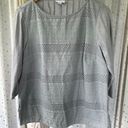 J.Jill  Embroidered Eyelet Applique Lace Crochet Knit Tunic Blouse Petite M Photo 1