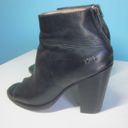 Bed Stu  Bench Made Womens Size 8 Peep Toe Black Leather Boots 38.5 EU 3.5" Heel Photo 7