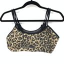 Good American  Sports Bra Women's Size 3 US L Leopard Printed Activewear Photo 1