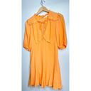 Olivaceous  Romper Womens Orange V Neck Tie Front Size Medium Photo 4