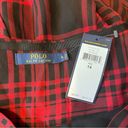 Polo NWT  Ralph Lauren 100% Silk Red Plaid Handkerchief A Line Skirt size 14 Photo 4