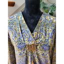 Carole Little  Women's Multicolor 100% Rayon V-Neck Long Sleeve Top Blouse Size 6 Photo 2