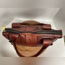 Fossil  Vintage Reissue Weekender Large Distressed Brown Leather Satchel Bag Photo 5