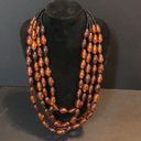 Coldwater Creek  amber colored beaded multi stand necklace Photo 0