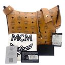 MCM  New Klara Logo Cognac Brown Medium Crossbody Messenger Bag Photo 1