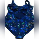 All In Motion  Blue One Piece Floral Bathing Suit Womens Size Medium NWT Photo 1