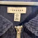 Topshop Corduroy Belted Waist Zip Navy Blue Boilersuit Photo 3