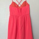 Shoshanna NWT  Carine 100% Silk Bright Pink Spaghetti Strap Mini Dress Size 10 Photo 3