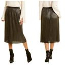 St. John 💕💕 Pleated Foil Skirt Elasticized Waist ~ Black & Gold XL NWOT Photo 1