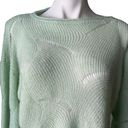 FATE. Cropped Cut Out Drop Bishop Sleeve Scalloped Hem Sweater, Sz S Photo 6
