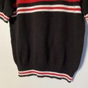 Krass&co Vtg‎ Dehen Knitting  Cheerleader Sweater Collared Black Red White Stripe Jen Photo 4