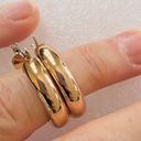 Mia Fiore- Italy Chunky Gold Plated Hoop Earrings Photo 3