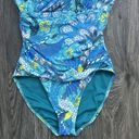 Bleu Rod Beattie Paradise Found One Shoulder One Piece Swimsuit Oahu Teal Size 6 Photo 3