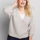 Lane Bryant  Gray Balloon Sleeve Cardigan Sweater Size 14/16 Photo 0