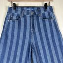 7 For All Mankind  Women's Jeans Sz 26 Blue Denim Striped Cropped High Rise Photo 2