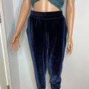 Fabletics  Donna Luxe Velour Track Suit Zip Up Hoodie/Joggers Navy Blue size S/M Photo 6