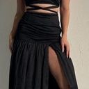 Free People NWT  Hansen & Gretel Moonstruck Set Black Rhinestone Maxi Skirt Small Photo 0