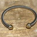 David Yurman Sterling Silver & 18K Gold Diamond Cuff Bracelet Photo 6