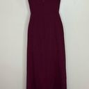 WAYF  The Mia Lace Trim Front Slit Gown In Cabernet red burgundy black size XS Photo 8