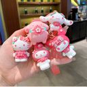 Sanrio  cinnamoroll Sakura Cherry Blossom Kawaii Cute Backpack Charm Keychain …​​ Photo 3