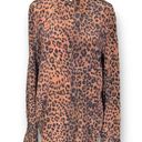 Lafayette 148  New York Diana Shirt Leopard Print Tie Front Long Sleeve Blouse Photo 3