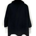 Jones New York  Collection Angora Wool Fur Collar Coat Black 10 Photo 2